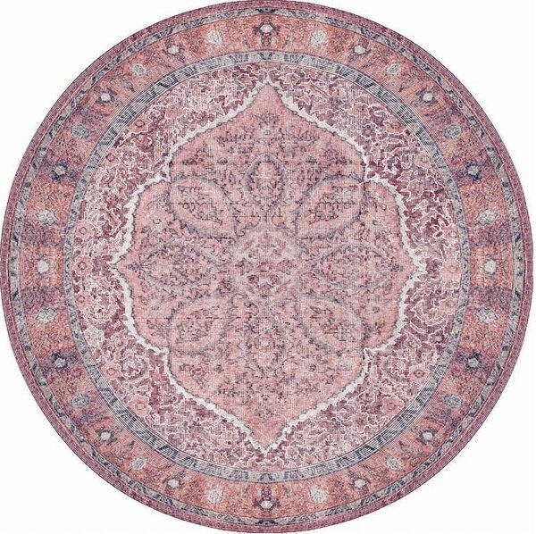 Conceptum Hypnose Kulatý koberec Blues Chenille 230 cm červený