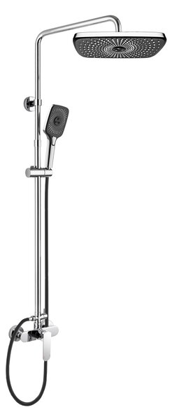 Mereo Mereo, Nástěnná baterie Viana 150mm s otoč. ramínkem a tyčí pro ruční a talířovou sprchu, bez příslušenství, CBE60104SGM
