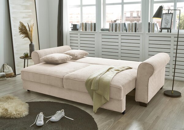 ROZKLÁDACÍ POHOVKA, textil, krémová MID.YOU - Rozkládací pohovky, Online Only