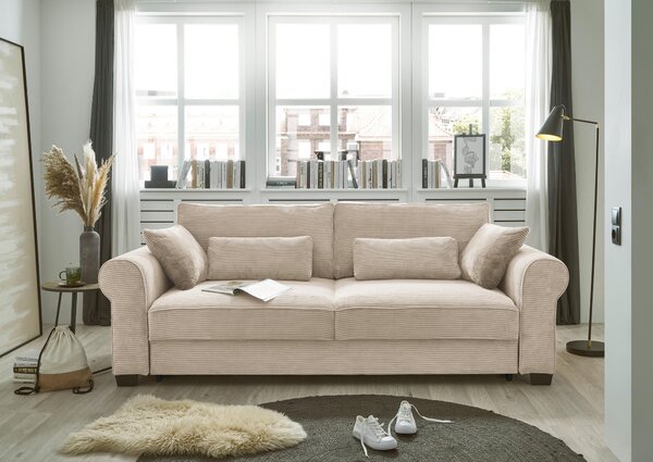 ROZKLÁDACÍ POHOVKA, textil, krémová MID.YOU - Rozkládací pohovky, Online Only