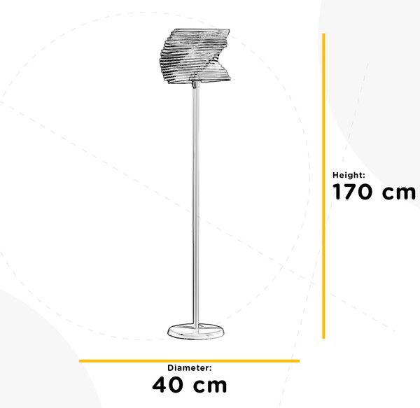 STOJACÍ LAMPA, 40/170 cm - Online Only svítidla, Online Only