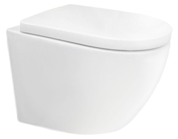 Mereo Mereo, WC závěsné kapotované, tiché splachování, RIMLESS, 495x360x370, keramické, vč. sedátka CSS115SN, VSD82T2