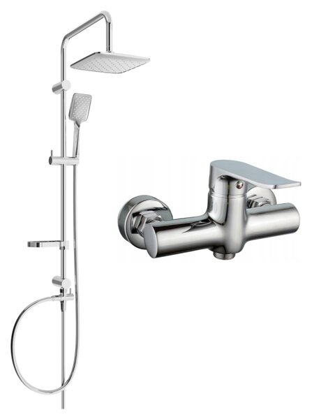 Mexen Sven sprchový set s dešťovou sprchou a sprchovou baterií Pecos, chromová, 72740262-00