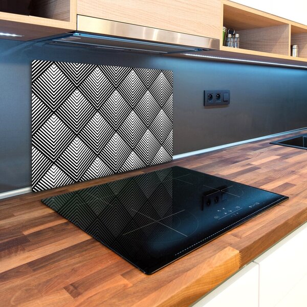 Kuchyňská deska velká skleněná Geometrické pozadí pl-ko-80x52-f-98378339