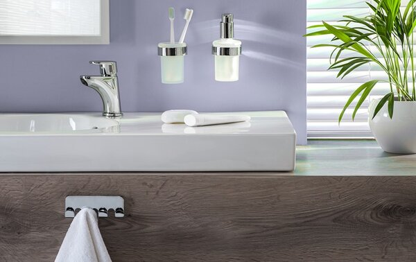 BISK Erga NATURA, toaletní WC kartáč na zeď, chromový, ERG-04308