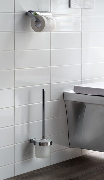 BISK Erga NATURA, toaletní WC kartáč na zeď, chromový, ERG-04308