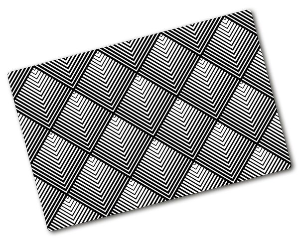 Kuchyňská deska velká skleněná Geometrické pozadí pl-ko-80x52-f-98378339