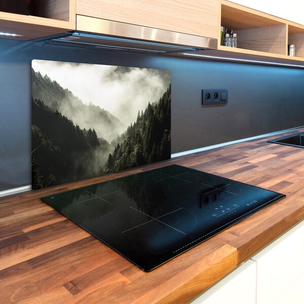 Kuchyňská deska skleněná Mlha nad lesem pl-ko-80x52-f-98626353