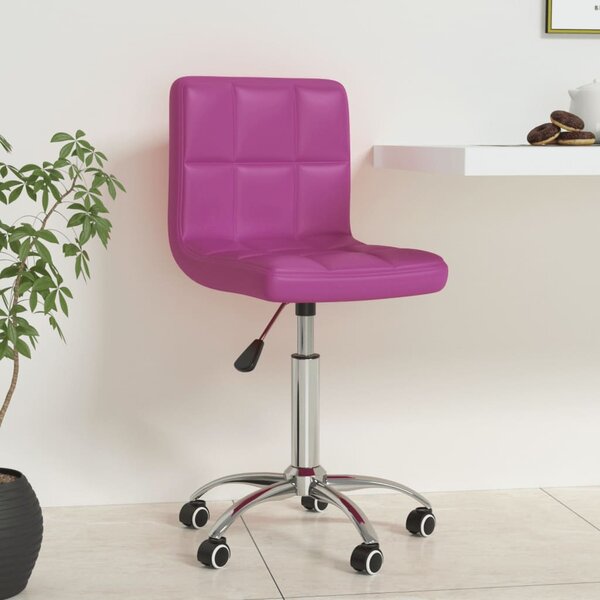Otočná kancelářská židle fialová umělá kůže