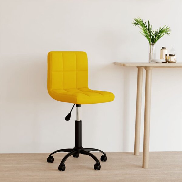 Otočná kancelářská židle hořčicově žlutá samet
