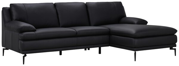 ROHOVÁ SEDAČKA, kůže, černá MID.YOU - Kožené sedačky, Online Only