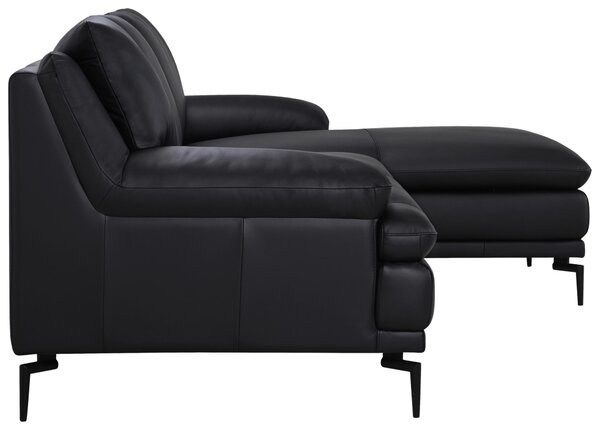 ROHOVÁ SEDAČKA, kůže, černá MID.YOU - Kožené sedačky, Online Only