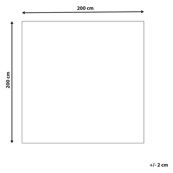 Chlupatý koberec DEMRE Tmavě šedá 200 x 200 cm