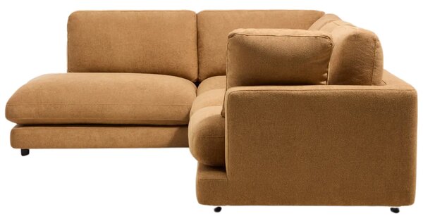 Kave Home Žlutá rohová bouclé pohovka Gala 300 cm II., levá