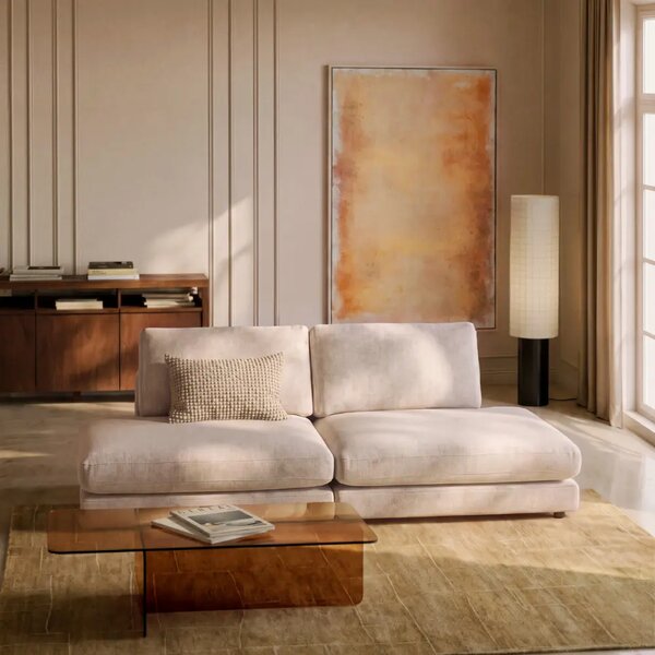 Kave Home Béžová třímístná buclé pohovka Gala 240 cm