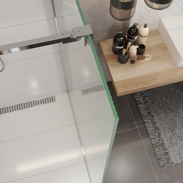 Mereo Mereo, Sprchová stěna WALK IN, Novea, chrom ALU, sklo Line, CK10600HL