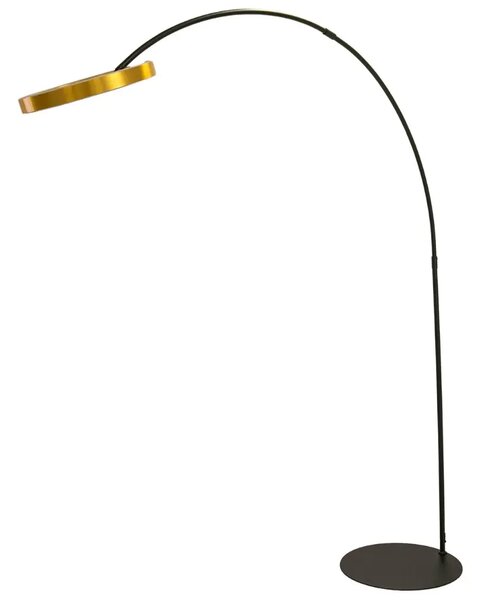 Angel Cerdá Zlato-černá kovová stojací lampa No. 8097, 217 cm