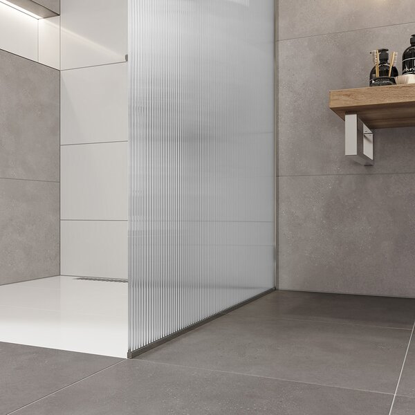 Mereo Mereo, Sprchová stěna WALK IN, Novea, chrom ALU, sklo Line, CK10600HL