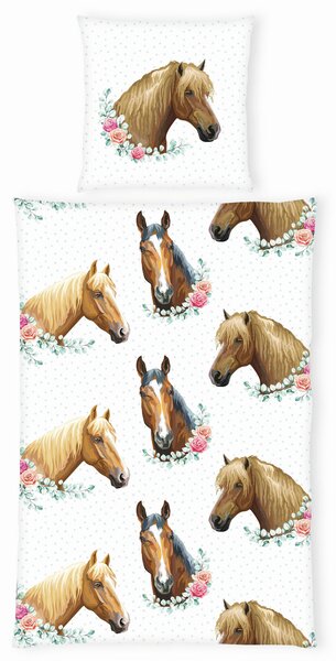 POVLEČENÍ PRO MLÁDEŽ, renforcé, hnědá, vícebarevná, bílá, 135/200 cm Herding - Povlečení, Online Only