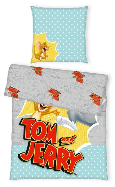 DĚTSKÉ POVLEČENÍ TOM A JERRY, linon, vícebarevná, 135/200 cm Herding - Povlečení, Online Only