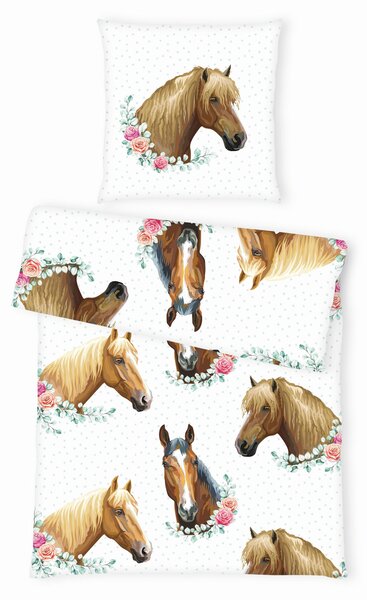 POVLEČENÍ PRO MLÁDEŽ, renforcé, hnědá, vícebarevná, bílá, 135/200 cm Herding - Povlečení, Online Only