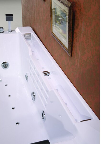 BPS-koupelny Hydromasážní vana HYD-FE606AH-P 180x120 PRAVÁ s ohřevem vody