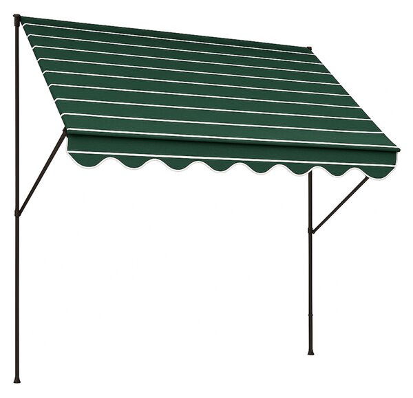 Upínací markýza Angerer (zelená s béžovými pruhy, 150 cm) (100274400013)