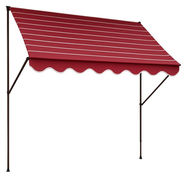Upínací markýza Angerer (bordó s béžovými pruhy, 150 cm) (100274400007)