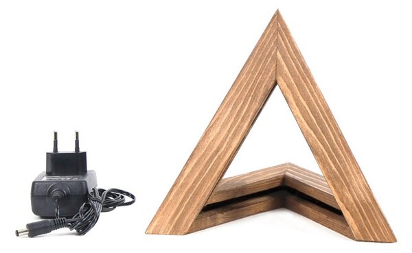 Opviq Stolní LED lampa Triangl hnědá
