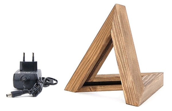 Opviq Stolní LED lampa Triangl hnědá