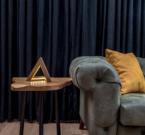 Opviq Stolní LED lampa Triangl hnědá