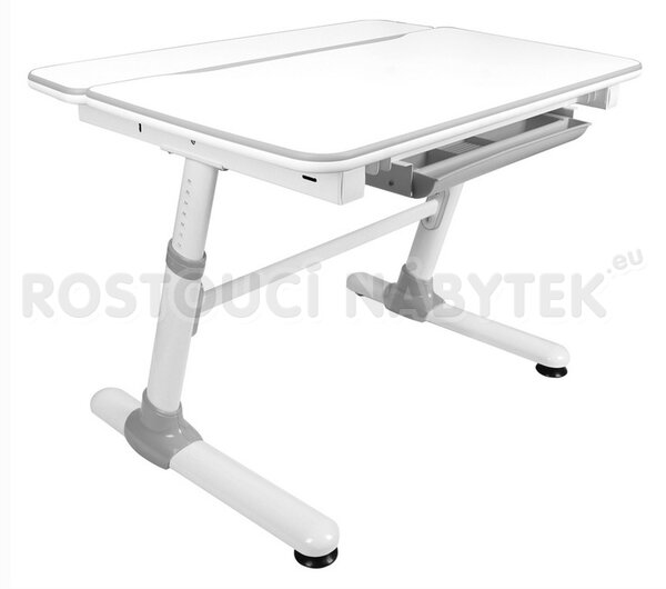 Dětský rostoucí psací stůl ELZA bílo-šedý