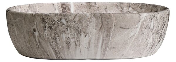 BPS-koupelny Keramické umyvadlo na desku HYD-NO-MAR2-480 48x34,5 cm, šedý mramor