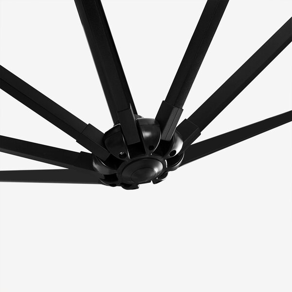 SONGMICS Boční slunečník s LED osvětlením 300 cm modrý