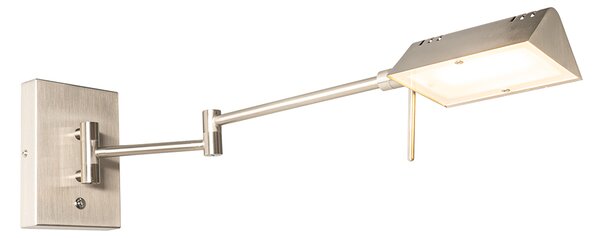 Designová nástěnná lampa ocel včetně LED stmívatelná - Notia
