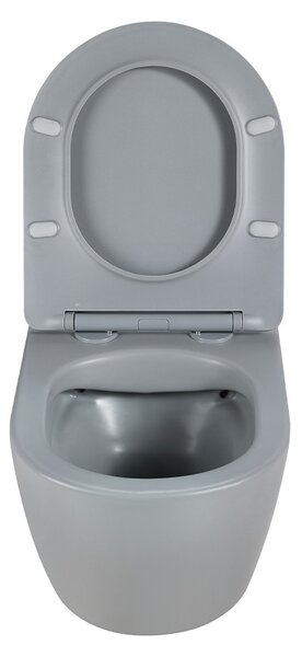 BPS-koupelny Závěsná WC mísa se SoftClose sedátkem HYD-7602, šedá mat