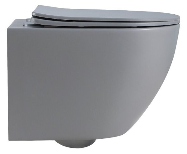 BPS-koupelny Závěsná WC mísa se SoftClose sedátkem HYD-7602, šedá mat