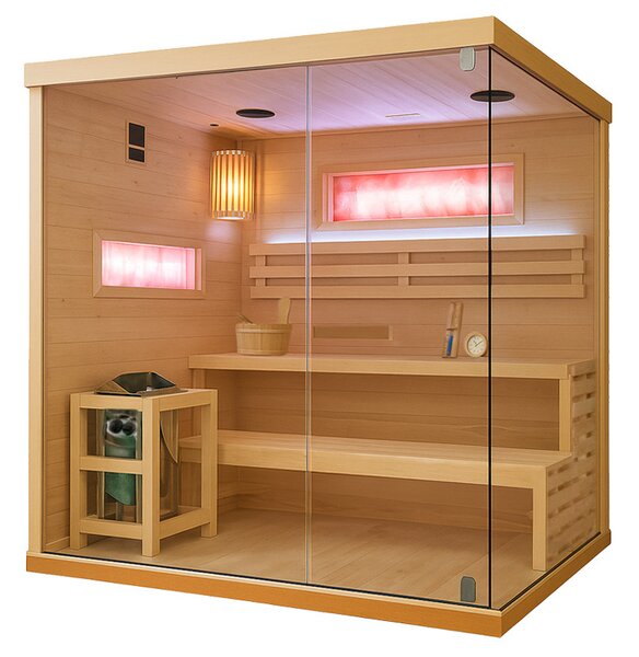 BPS-koupelny Finská sauna Relax HYD-6195 180x160, 4-5 osob