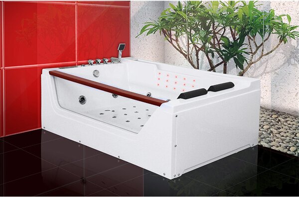 BPS-koupelny Hydromasážní vana HYD-IM610H 180×120 s ohřevem vody