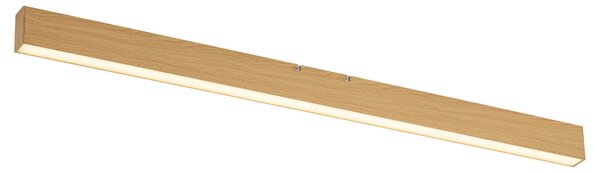 Moderní stropní svítidlo v barvě okrového dřeva vč. LED 3-stupňově stmívatelné 2700-4000K s DIP přepínačem - Keane