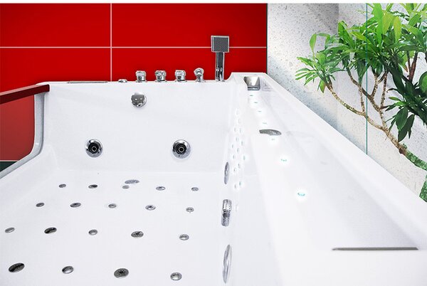 BPS-koupelny Hydromasážní vana HYD-IM610H 180×120 s ohřevem vody