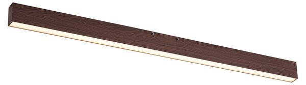 Moderní stropní svítidlo vzhled ořechového dřeva vč. LED 3-stupňově stmívatelné 2700-4000K s přepínačem DIP - Keane