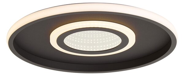 Moderní stropní svítidlo černé vč. LED a 3-stupňového vypínače - Frini