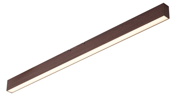 Moderní stropní svítidlo vzhled ořechového dřeva vč. LED 3-stupňově stmívatelné 2700-4000K s přepínačem DIP - Keane