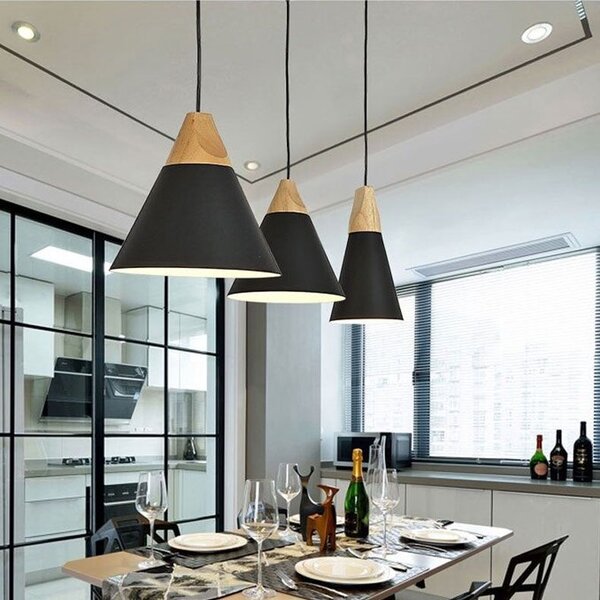 Toolight Závěsná stropní lampa Scandi A Black
