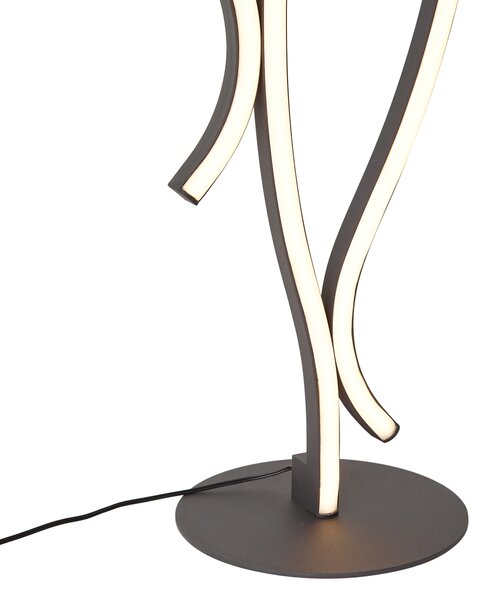 Designová stojací lampa černá vč. LED stmívatelná - Ying