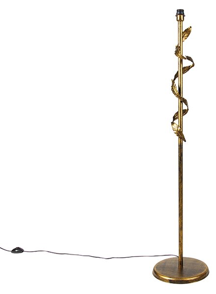 Vintage stojací lampa starožitná zlatá 29 cm bez stínidla - Linden