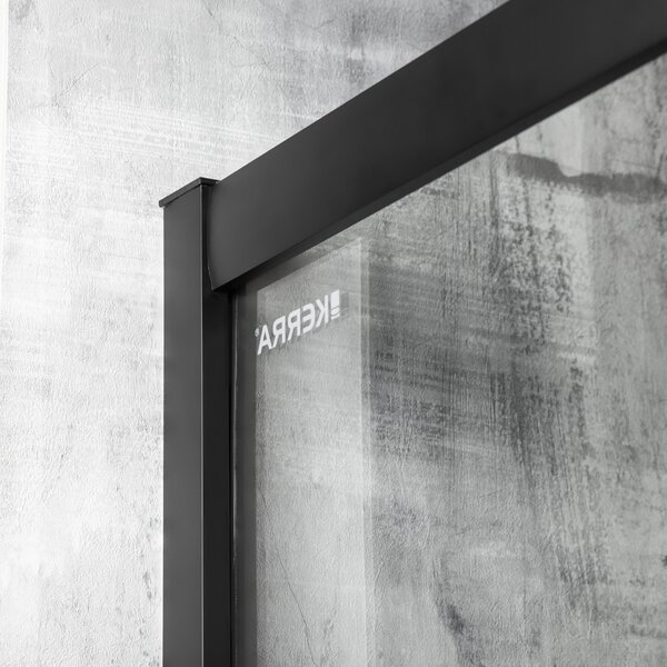 Novoterm Čtvrtkruhový sprchový kout NV-Aruba GL PS BL 80 SV, černá/transparent + vanička hluboká Klara