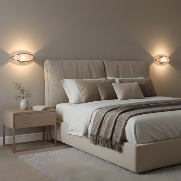 Toolight Nástěnné moderní LED osvětlení G137-W růžová zlatá