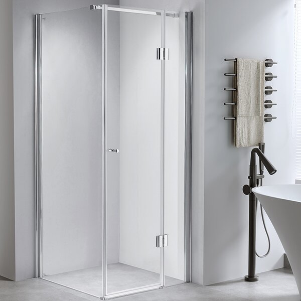 BPS-koupelny Čtvercový sprchový kout HYD-SK1390A 80x80 chrom/transparent + vanička HYD-SSV-SXL02A bílá